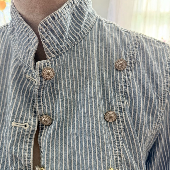 Ralph Lauren Blue Striped Utility Jacket - Picture 2 of 6